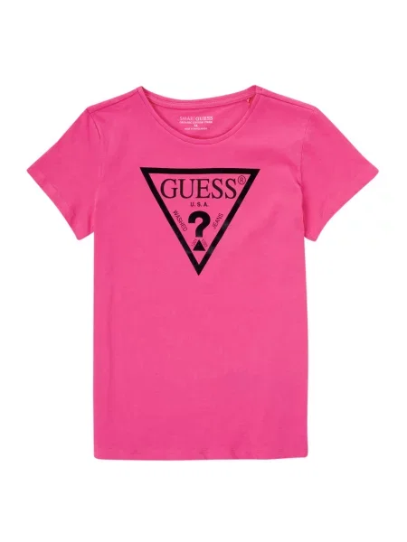Guess T-shirt Ružičasta crna