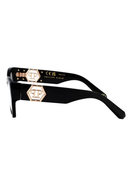 Ochelari de soare Philipp Plein Eyewear cu imprimeu geometric negru