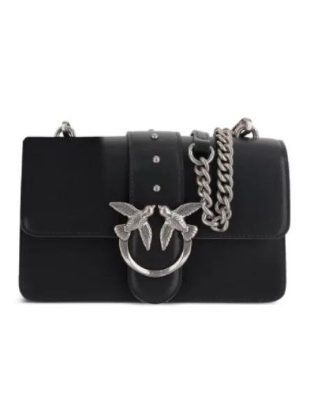 Mała mały torebka skórzana Pinko elegancka czarna