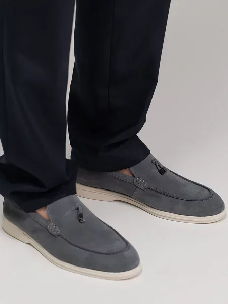 Замшевые лоферы Miguel Miratez голубые