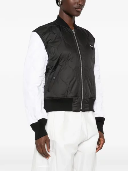 Matlasat geacă Comme Des Garcons Play cu imagine negru