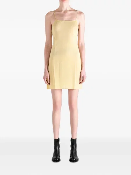 Rochie mini Paloma Wool de lână cu bretele galben