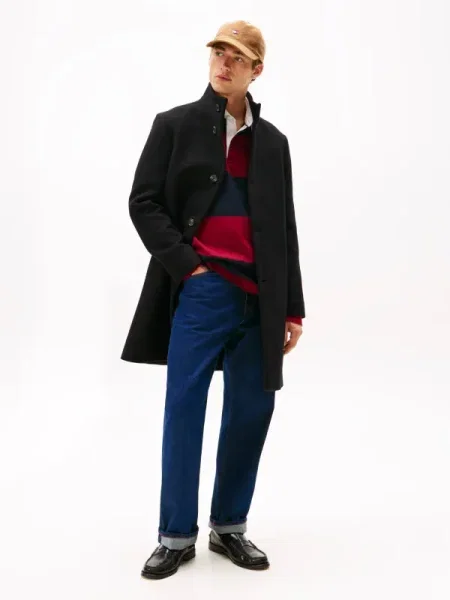 Tommy Hilfiger De lână palton negru