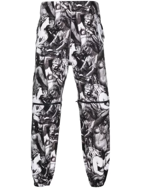 Pantaloni Undercover cu imagine alergare alb