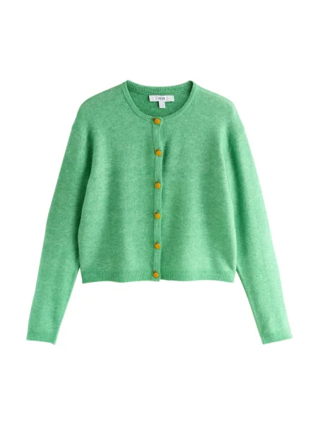 Next Geacă tricotată limetă verde