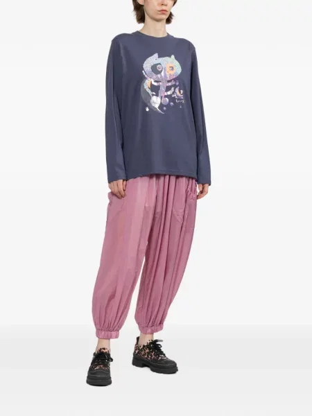 Lung tricou Tsumori Chisato cu paiete albastru