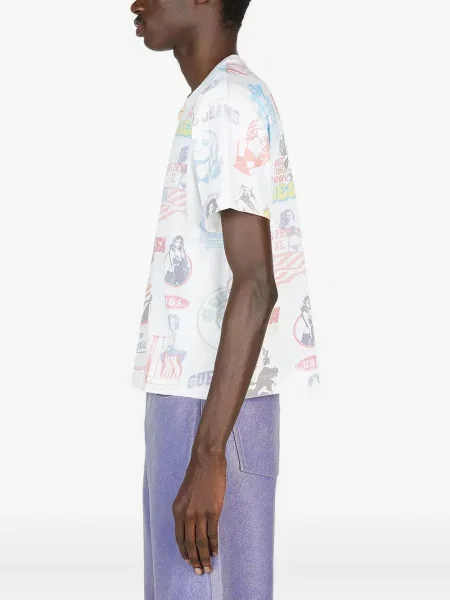 Tricou Guess cu imagine alb