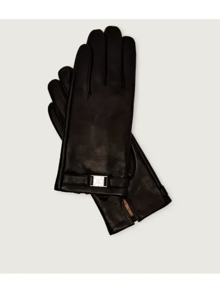 Calvin Klein Mănuși de piele negru