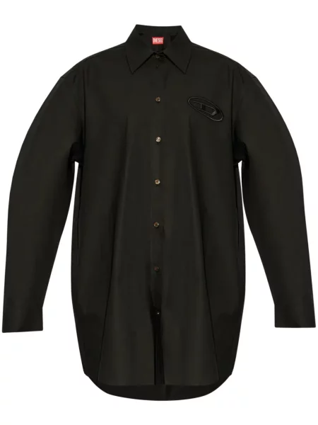 Sukienka koszulowa Diesel garniturowa czarna