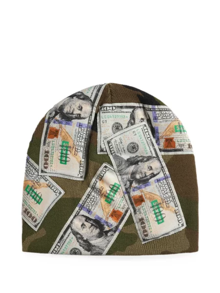 Căciulă Supreme cu imagine cu model camuflaj verde