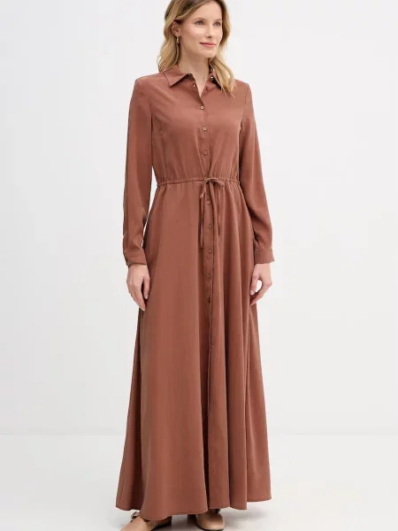 Gaudi sukienka rozkloszowana brązowa