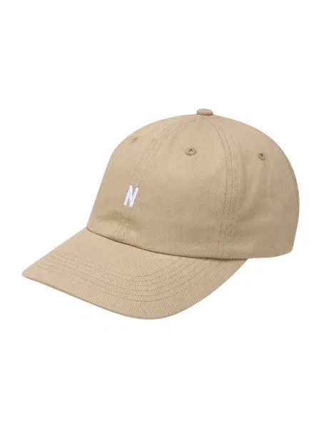 Шапка Norse Projects Twill Sports Cap с апликация бежово