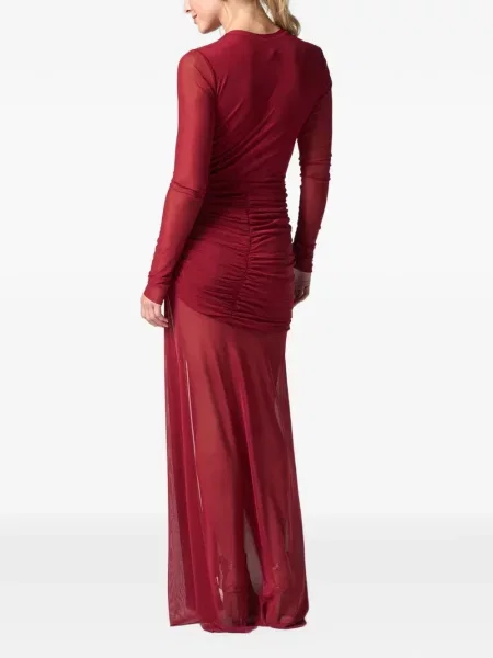 Rochie maxi Jbq cu volane roșu