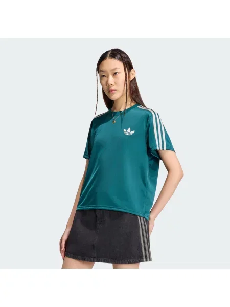 ADIDAS ORIGINALS Tričko Firebird petrolejová biela