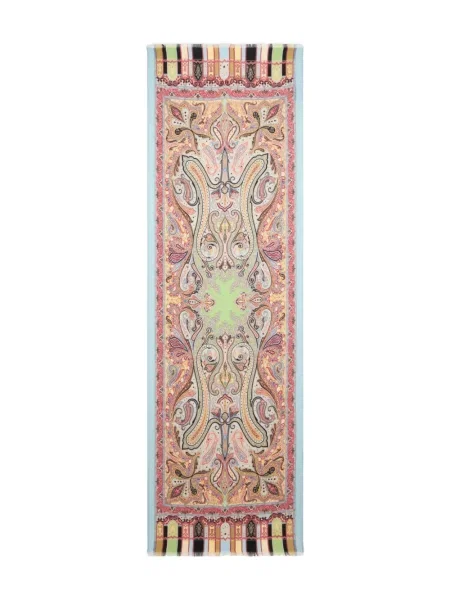 Fular Etro cu model floral albastru