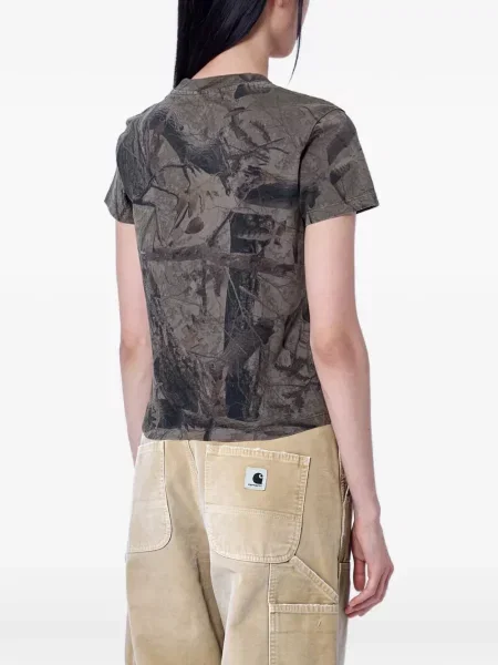 Tricou Carhartt Wip cu pene maro