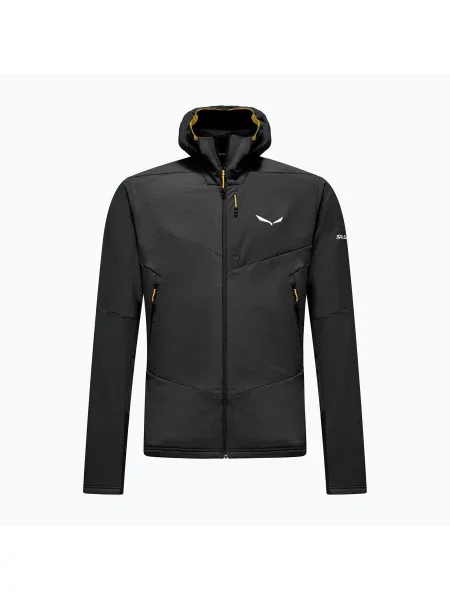 Hanorac cu glugă Salewa din fleece cu glugă negru