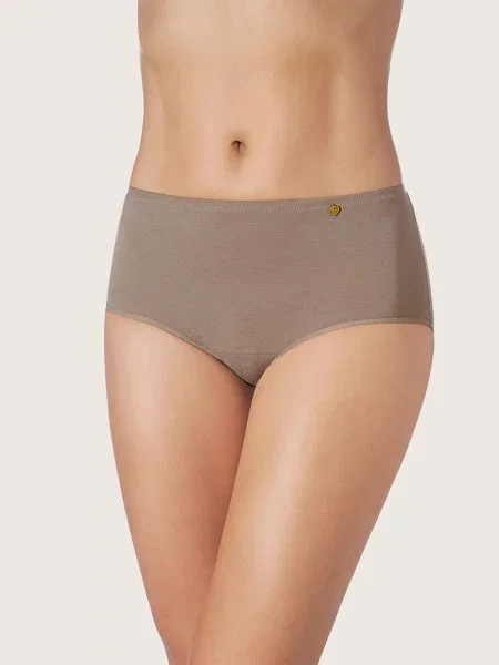 Zd ZERO DEFECTS Chiloți Atenea high waist Soy fiber' maro