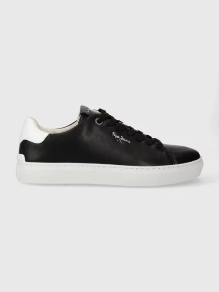 Кожени маратонки Pepe Jeans CAMDEN BASIC M черно