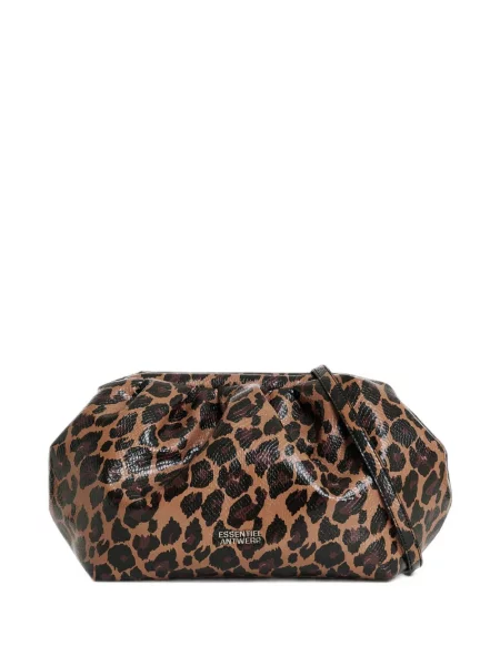 Geantă plic Essentiel Antwerp cu imagine cu model leopard maro