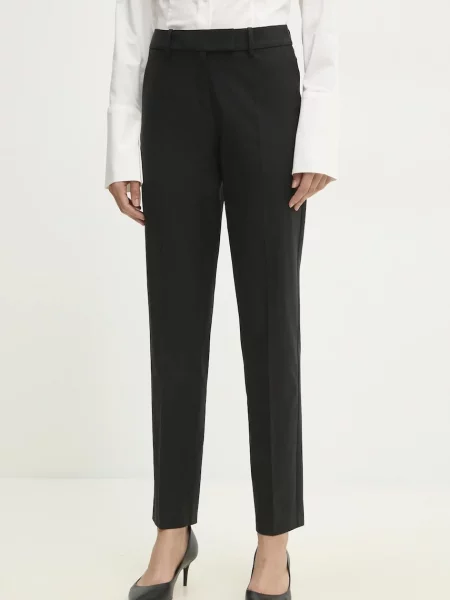 Панталон с прав крачол Answear Lab с кройка тип цигара с висока талия черно