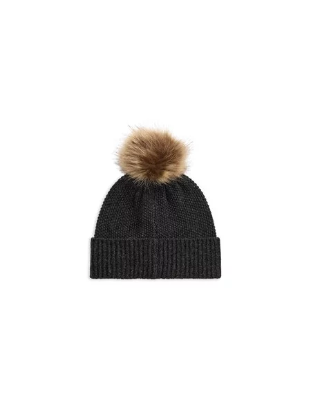 LAUREN RALPH LAUREN Kapa Temno siva črna