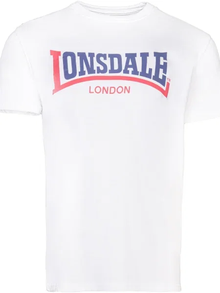 LONSDALE Tricou albastru / roșu alb