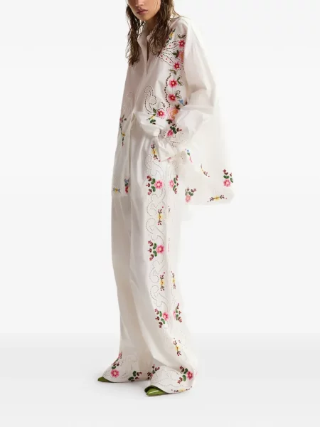Cămașă Essentiel Antwerp cu model floral alb