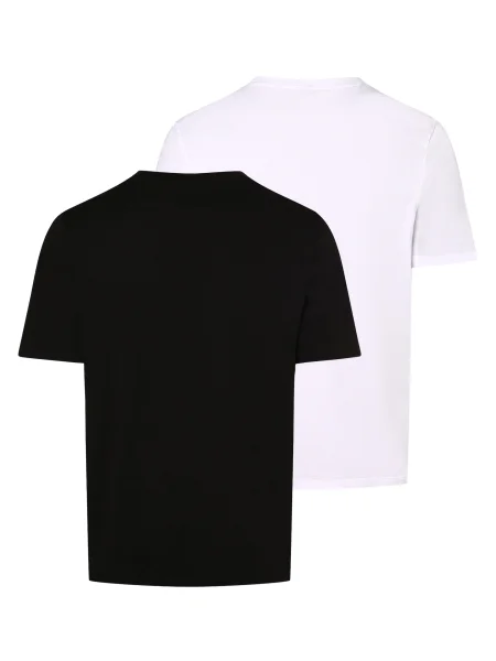 HUGO tricou din cu imprimeu alb