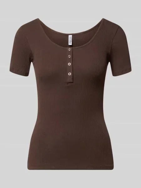 T-shirt o kroju slim fit z mieszanka bawełny model KITTE' Pieces