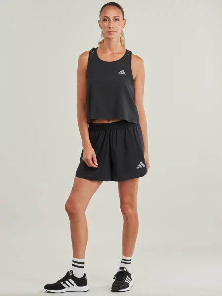 Trčanje top Adidas ošišan crna