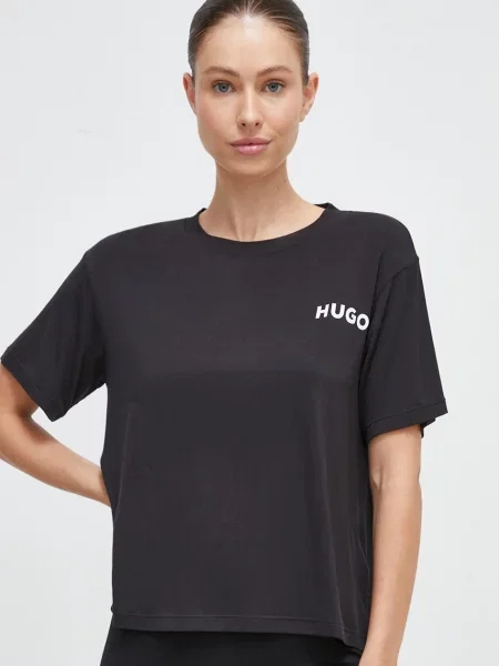 Домашна тениска HUGO черно
