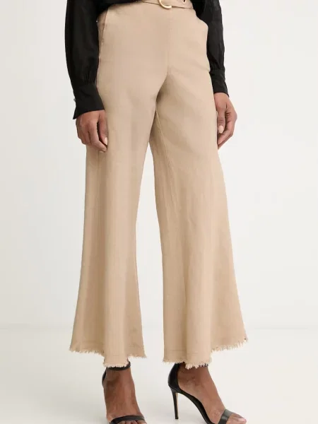 Pinko pantaloni evazați pentru femei cu in bej