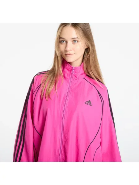 Kurtka adidas Teamgeist Adicolor Oversized Woven Track Top Semi Lucid Fuchsia/ Better Scarlet/ Off White XS biała