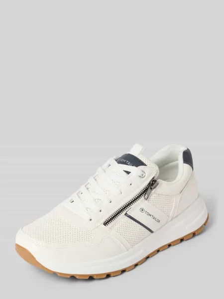 Sneakersy o niskim kroju z detalem z logo Tom Tailor białe