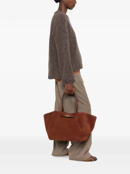 Shopper táska Demellier barna