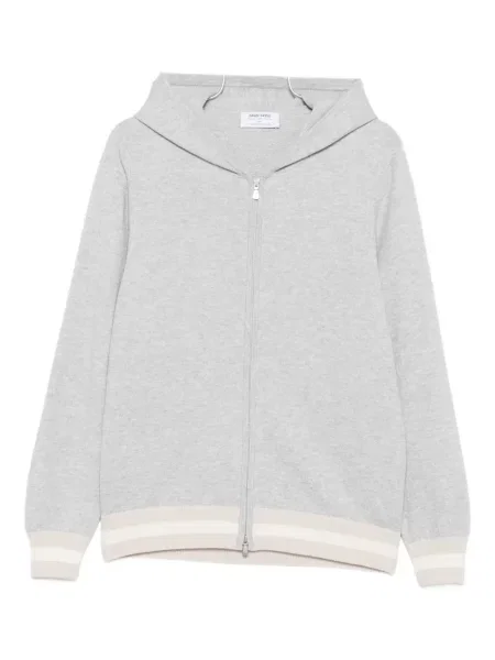 Komplet dresowy Gran Sasso w paski z kapturem szary