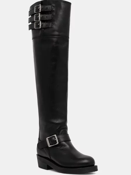 Polo Ralph Lauren ghete de piele Biker Boot negru