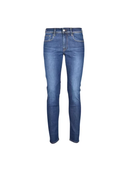Skinny jeansy skinny Cycle ze stretchu niebieskie