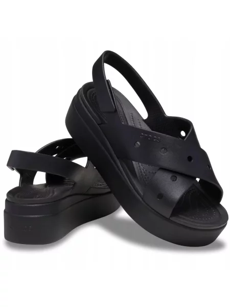 Sandały dla Kobiet Crocs Brooklyn 4U Cross Strap Sandal czarne