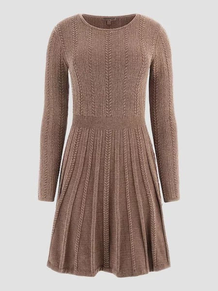 Платье миди Guess коричневое