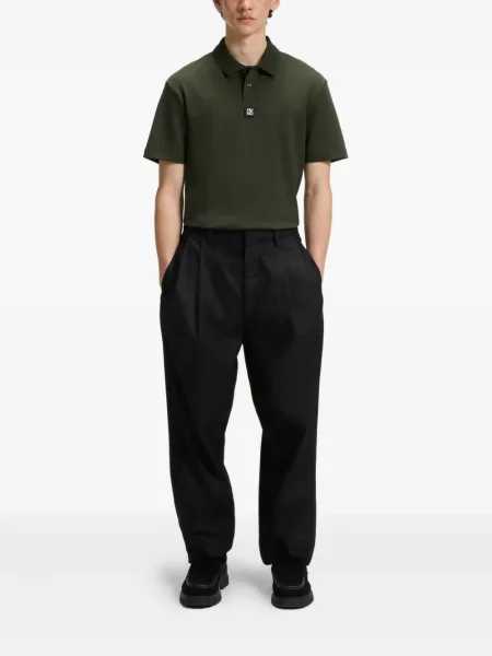 Tricou polo Hugo cu autograf verde