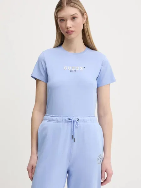 Тениска Guess Jeans синьо