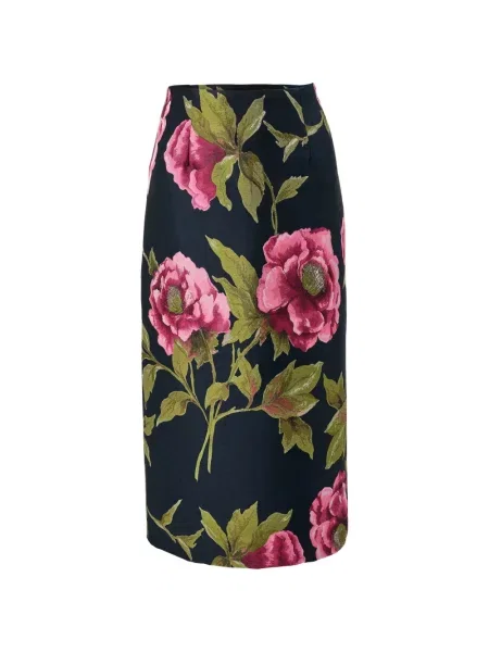 Fustă tip creion Carolina Herrera din jacard albastru