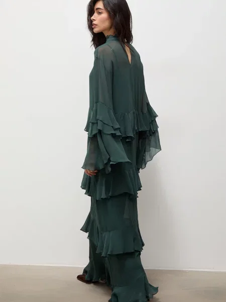 Answear.LAB rochie din vâscoză verde