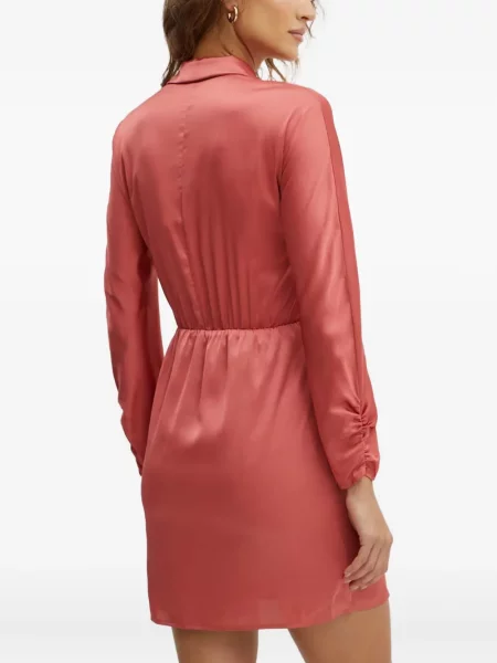 Kołnierzykowy sukienka mini Guess pomarańczowa