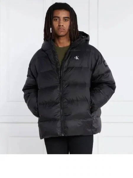 CALVIN KLEIN JEANS Steppelt kabát | Oversize fit fekete