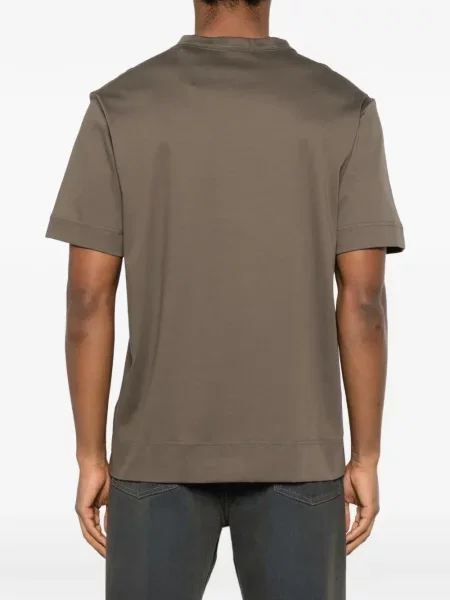 Tricou Nn07 cu model floral maro