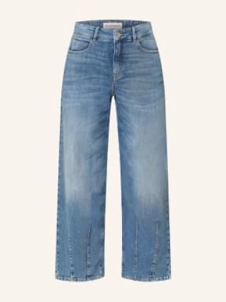 Opus Pants Džíny Barrel Melly Twist dark powder blue modré