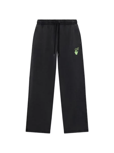 Pantaloni Off-white alergare alb